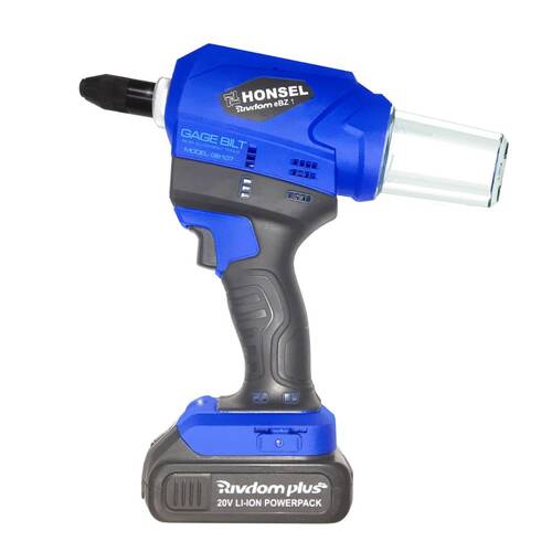 GB107 CORDLESS RIVET GUN - INSTALLS ANY: 3/32”-3/16” BLIND RIVETS